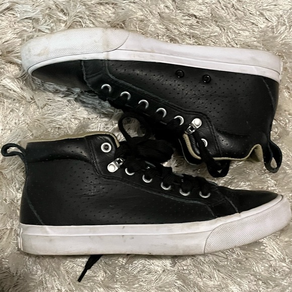 Converse ALL STAR Fulton Black Leather Mid Unisex 6Y Women 7.5 / 151051C -no box - Picture 9 of 9